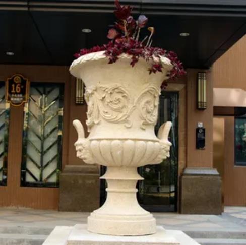仿砂巖花缽